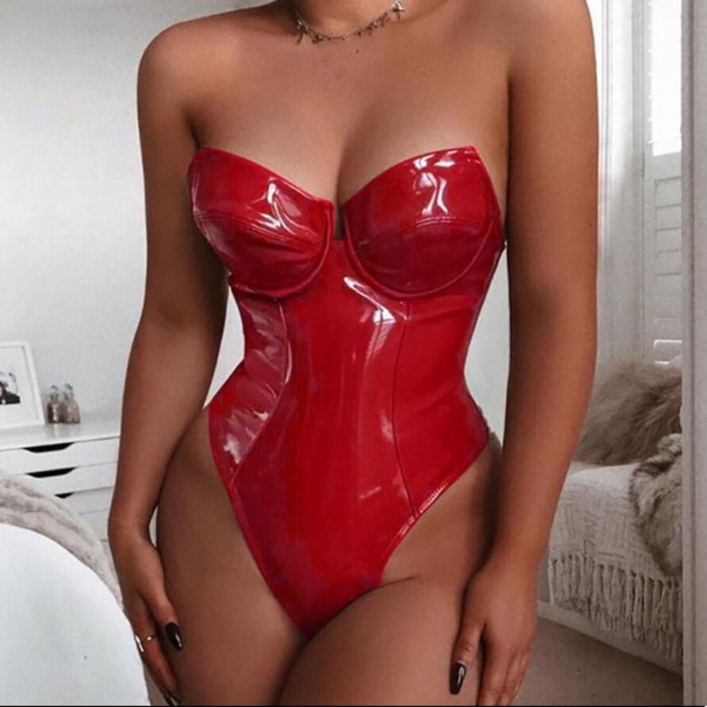 Sexy Leath New Jumpsuit Bodysuit Teddy Underwear Sleepwear Lingerie Underwear